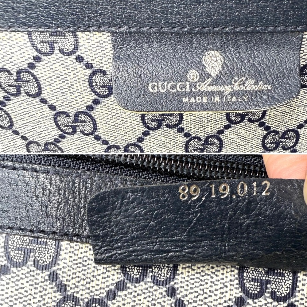 Gucci authentic XL tote bag travel bag weekender grey navy monogram canvas - Picture 14 of 15